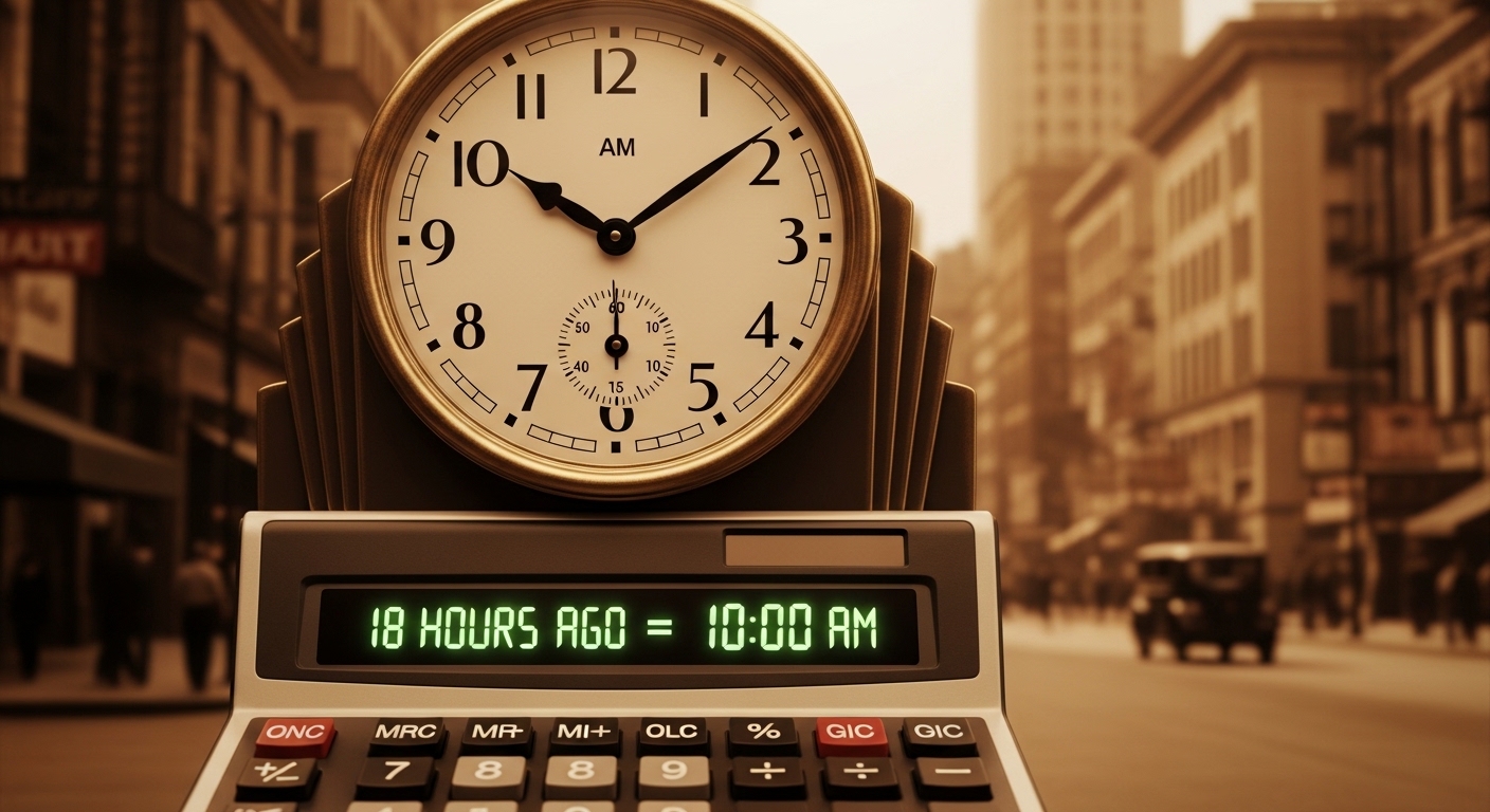 what time it was 18 hours ago